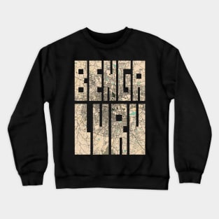 Bengaluru, India City Map Typography - Vintage Crewneck Sweatshirt